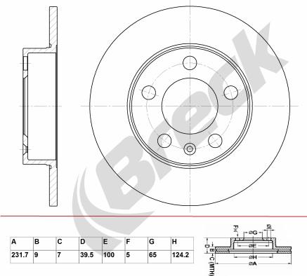 Breck BR 001 SA100 - Discofreno autozon.pro