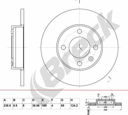 Breck BR 018 SA100 - Discofreno autozon.pro