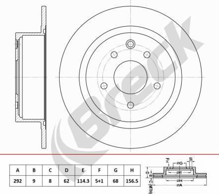 Breck BR 085 SA100 - Discofreno autozon.pro