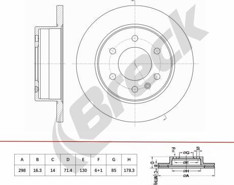 Breck BR 086 SA100 - Discofreno autozon.pro