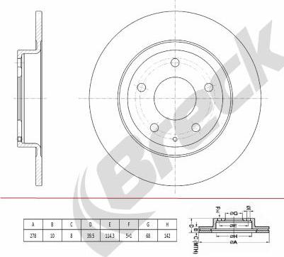 Breck BR 079 SA100 - Discofreno autozon.pro