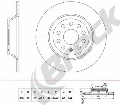 Breck BR 076 SA100 - Discofreno autozon.pro