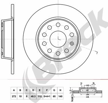 Breck BR 071 SA100 - Discofreno autozon.pro