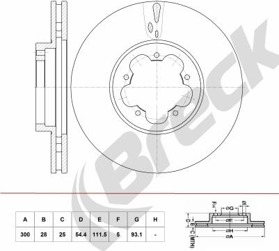 Breck BR 393 VA100 - Discofreno autozon.pro