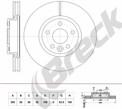 Breck BR 392 VA100 - Discofreno autozon.pro