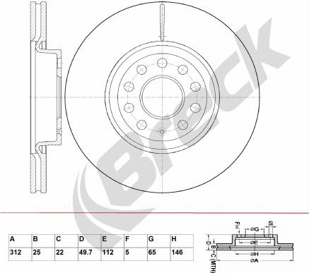 Breck BR 346 VA100 - Discofreno autozon.pro