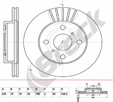 Breck BR 340 VA100 - Discofreno autozon.pro