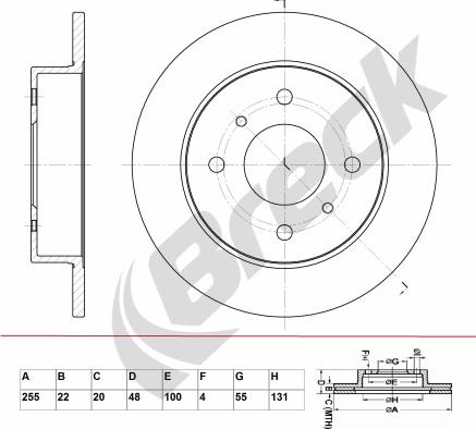 Breck BR 342 VA100 - Discofreno autozon.pro