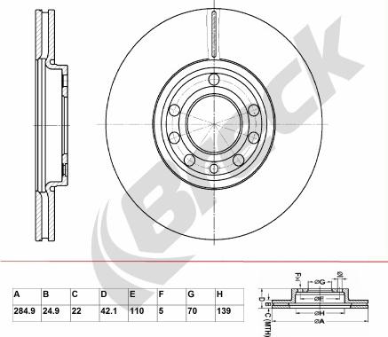 Breck BR 351 VA100 - Discofreno autozon.pro