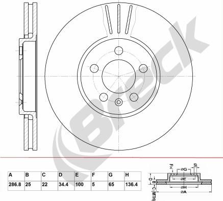 Breck BR 353 VA100 - Discofreno autozon.pro