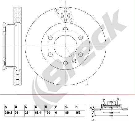 Breck BR 352 VA100 - Discofreno autozon.pro