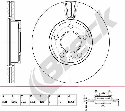 Breck BR 360 VA100 - Discofreno autozon.pro