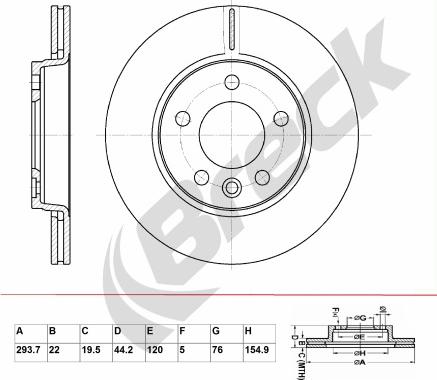 Breck BR 361 VA100 - Discofreno autozon.pro