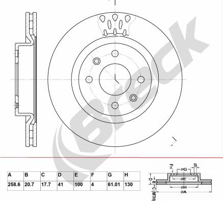 Breck BR 304 VA100 - Discofreno autozon.pro