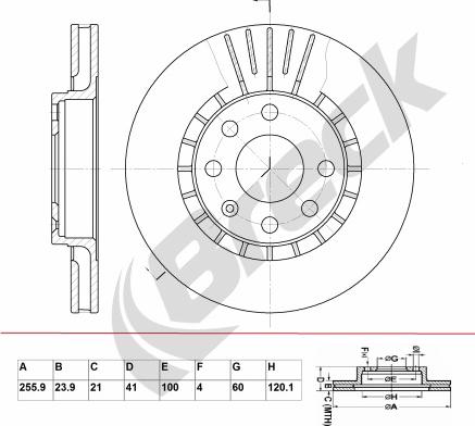 Breck BR 305 VA100 - Discofreno autozon.pro