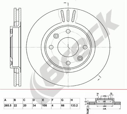 Breck BR 301 VA100 - Discofreno autozon.pro