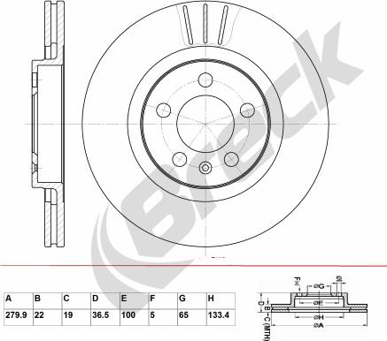 Breck BR 303 VA100 - Discofreno autozon.pro