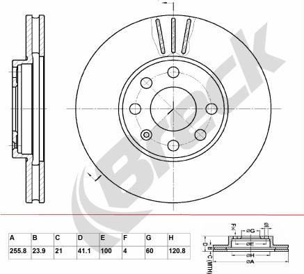 Breck BR 307 VA100 - Discofreno autozon.pro