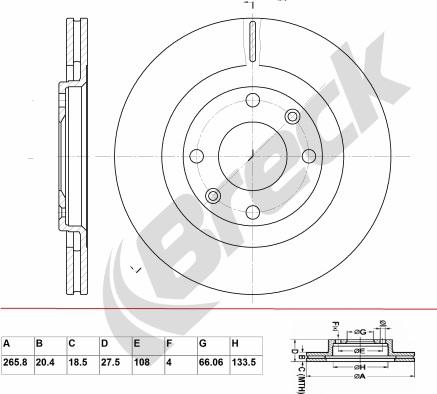 Breck BR 314 VA100 - Discofreno autozon.pro