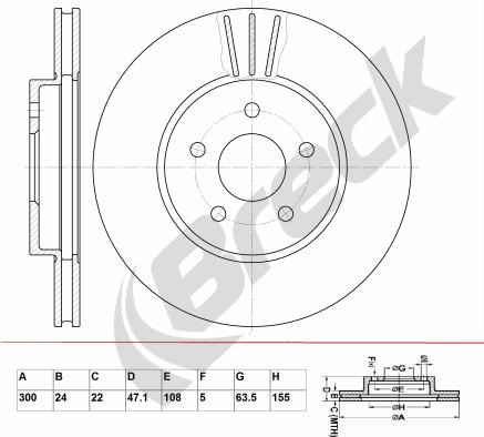 Breck BR 316 VA100 - Discofreno autozon.pro