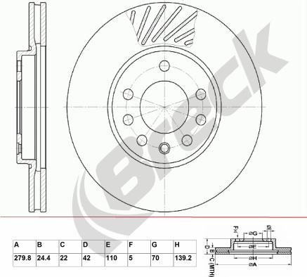 Breck BR 310 VA100 - Discofreno autozon.pro