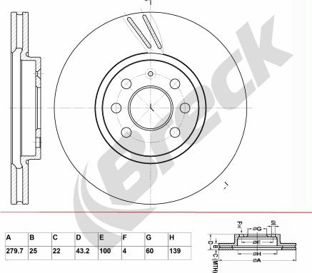 Breck BR 311 VA100 - Discofreno autozon.pro