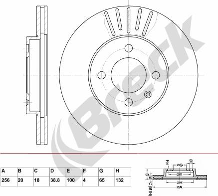 Breck BR 313 VA100 - Discofreno autozon.pro