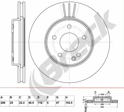 Breck BR 312 VA100 - Discofreno autozon.pro