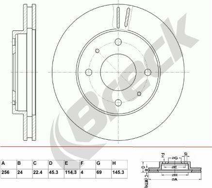 Breck BR 380 VA100 - Discofreno autozon.pro