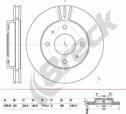 Breck BR 381 VA100 - Discofreno autozon.pro