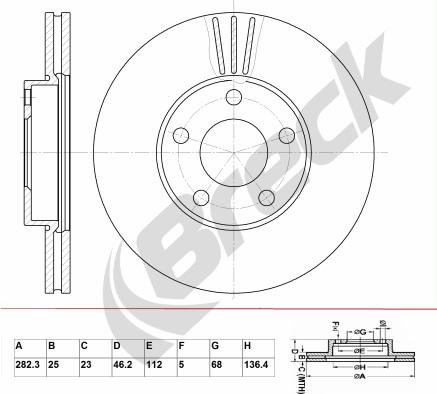 Breck BR 383 VA100 - Discofreno autozon.pro