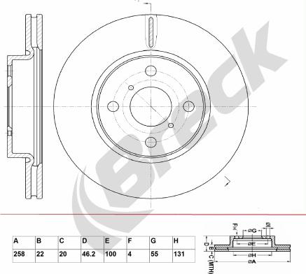 Breck BR 387 VA100 - Discofreno autozon.pro