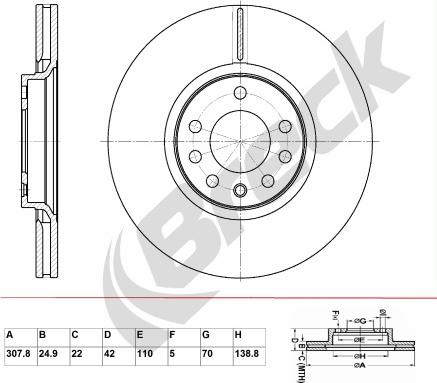 Breck BR 371 VA100 - Discofreno autozon.pro