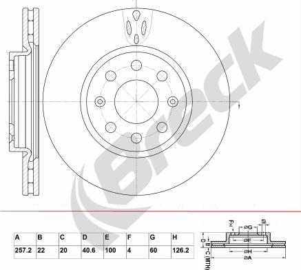 Breck BR 330 VA100 - Discofreno autozon.pro