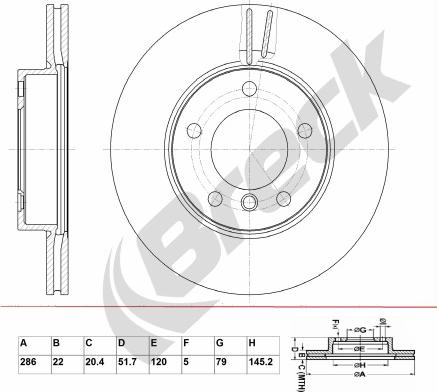 Breck BR 332 VA100 - Discofreno autozon.pro