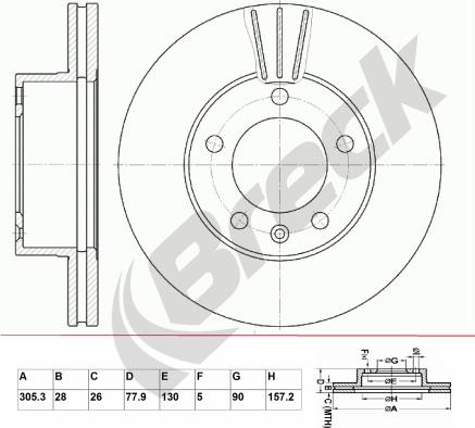 Breck BR 337 VA100 - Discofreno autozon.pro