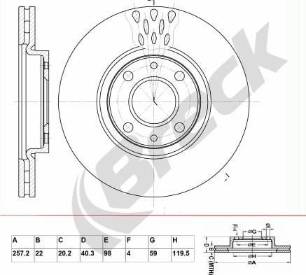 Breck BR 326 VA100 - Discofreno autozon.pro