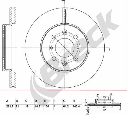 Breck BR 320 VA100 - Discofreno autozon.pro