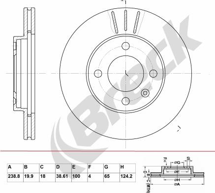 Breck BR 321 VA100 - Discofreno autozon.pro