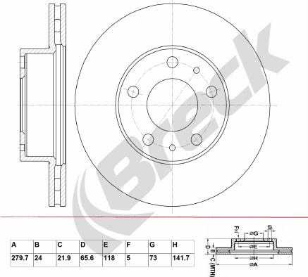 Breck BR 323 VA100 - Discofreno autozon.pro