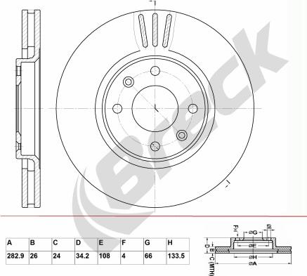 Breck BR 322 VA100 - Discofreno autozon.pro