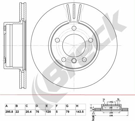 Breck BR 375 VA100 - Discofreno autozon.pro