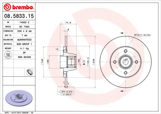 Breco BC 7483 - Discofreno autozon.pro