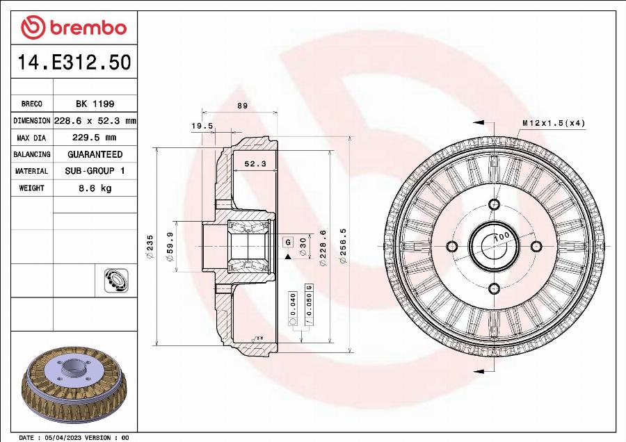 Breco BK 1199 - Tamburo freno autozon.pro