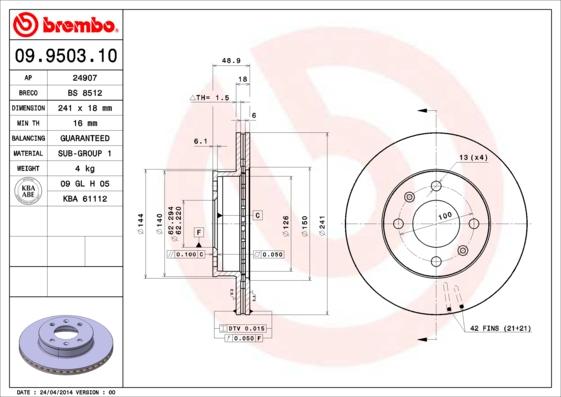 Breco BS 8512 - Discofreno autozon.pro