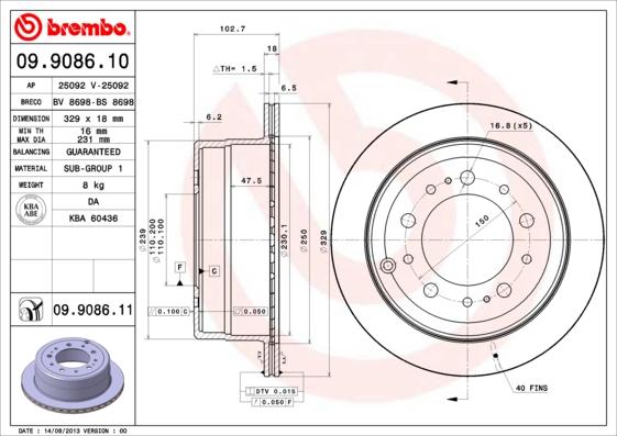 Breco BS 8698 - Discofreno autozon.pro