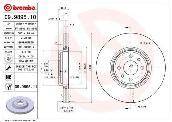 Breco BS 8643 - Discofreno autozon.pro