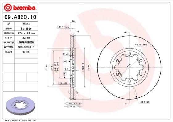 Breco BS 8856 - Discofreno autozon.pro