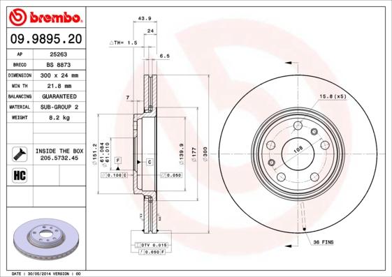 Breco BS 8873 - Discofreno autozon.pro