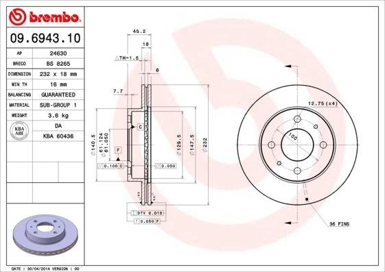 Breco BS 8265 - Discofreno autozon.pro